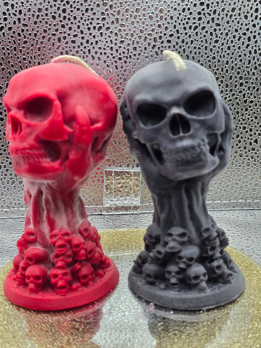 Skull In Hand Candle