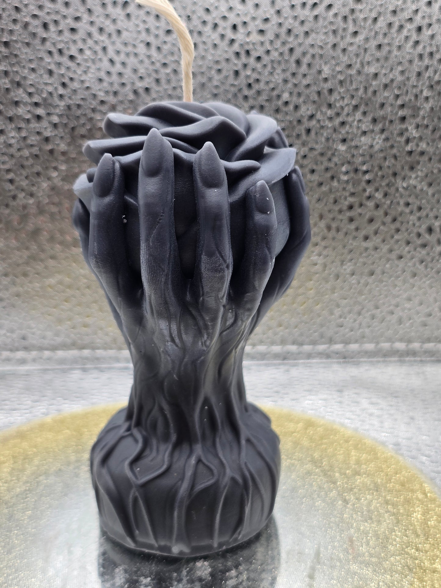 Hands Holding Flower Candle