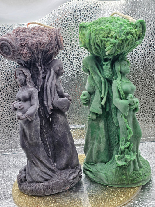 Triple Goddess Candle - Mother Maiden Crone