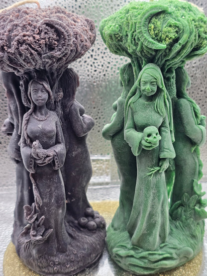 Triple Goddess Candle - Mother Maiden Crone