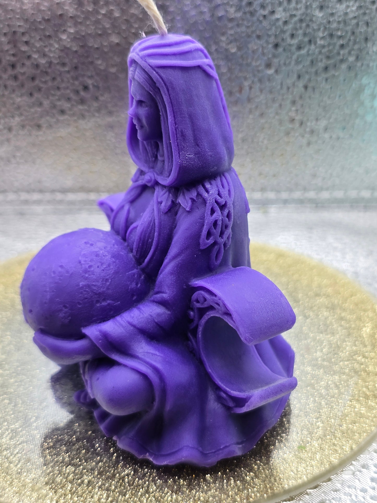 Goddess Holding Moon Candle