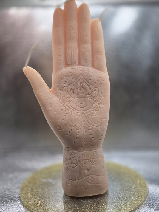 Decorated Hand / Psychic Hand Candle