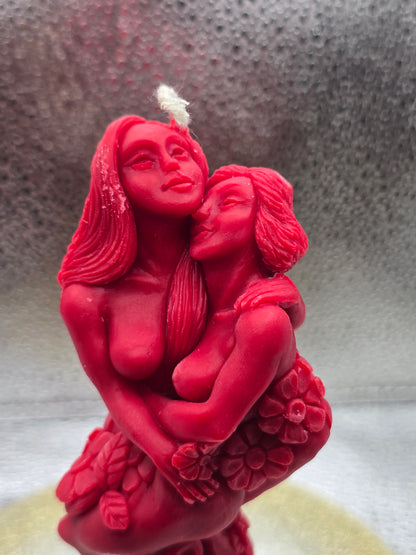 Lovers Woman And Woman Candle