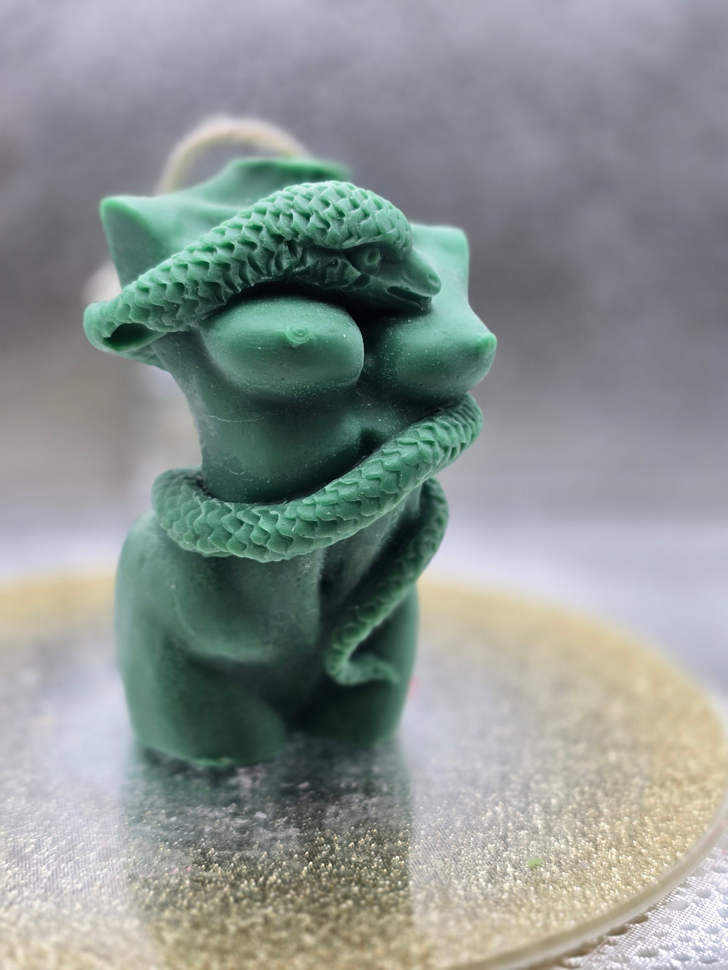Snake Embraced Torso Candle