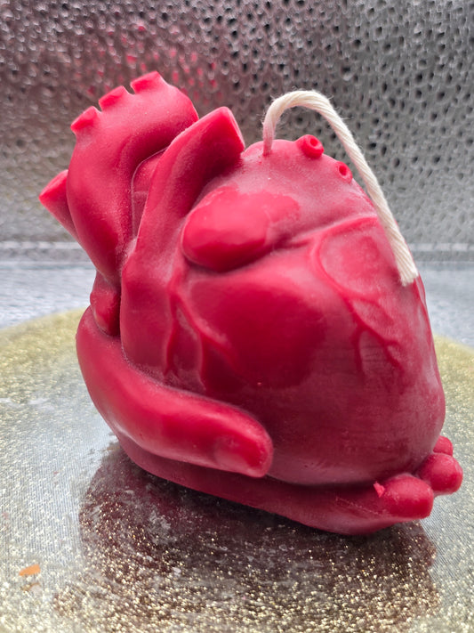 Heart In Palm Of Hand Candle