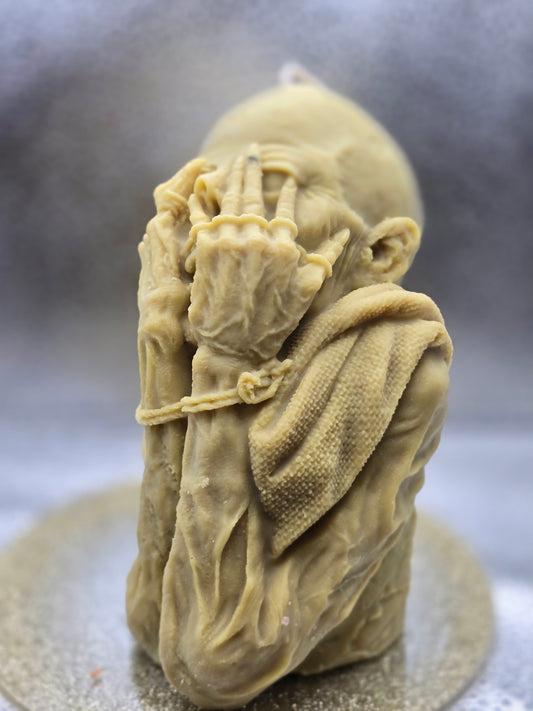 Zombie With Hands On Face Candle