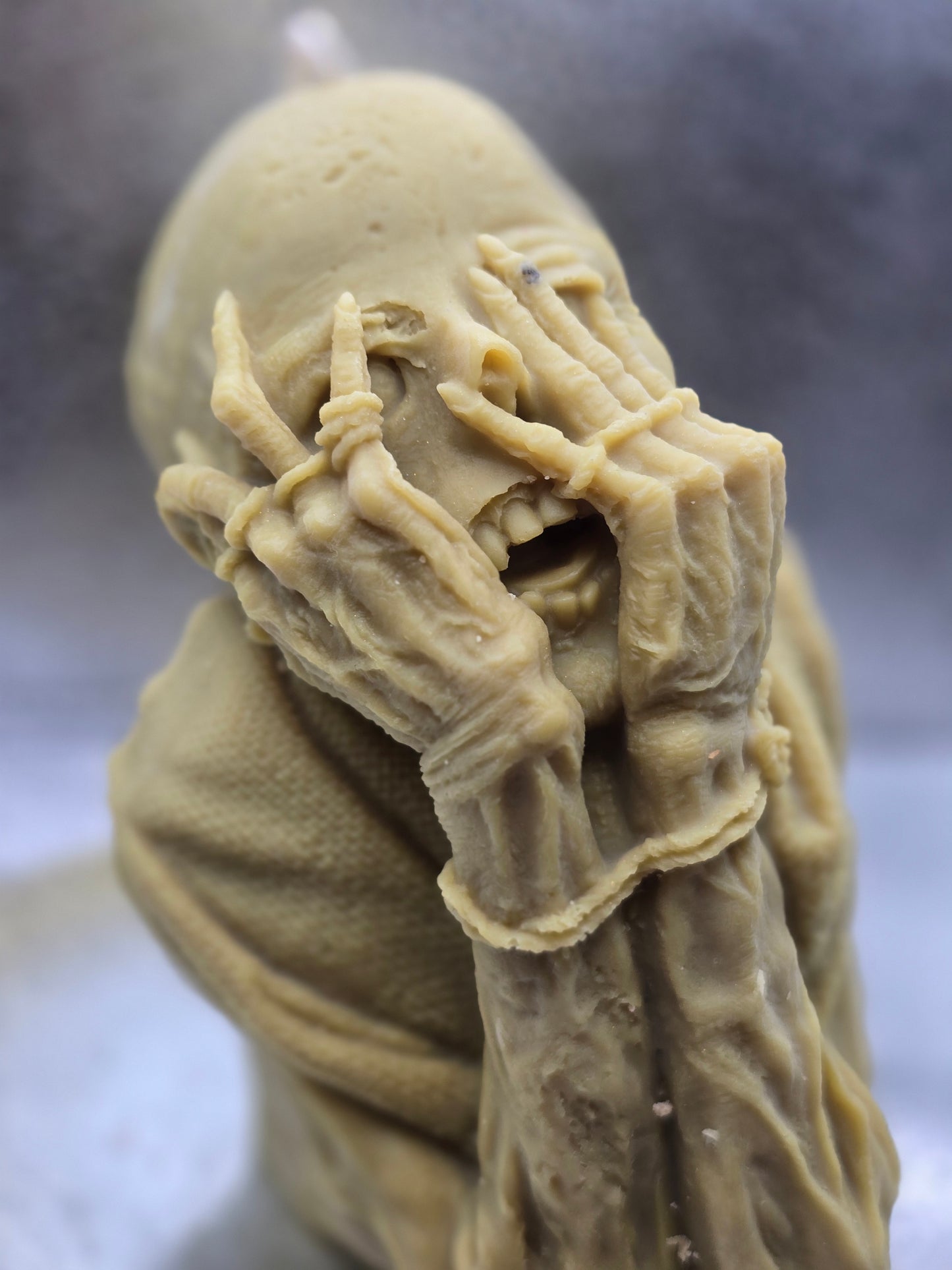 Zombie With Hands On Face Candle