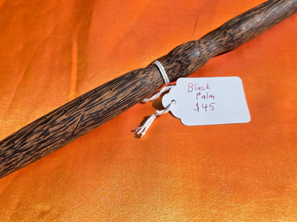 Black Palm Wand Traditional Length