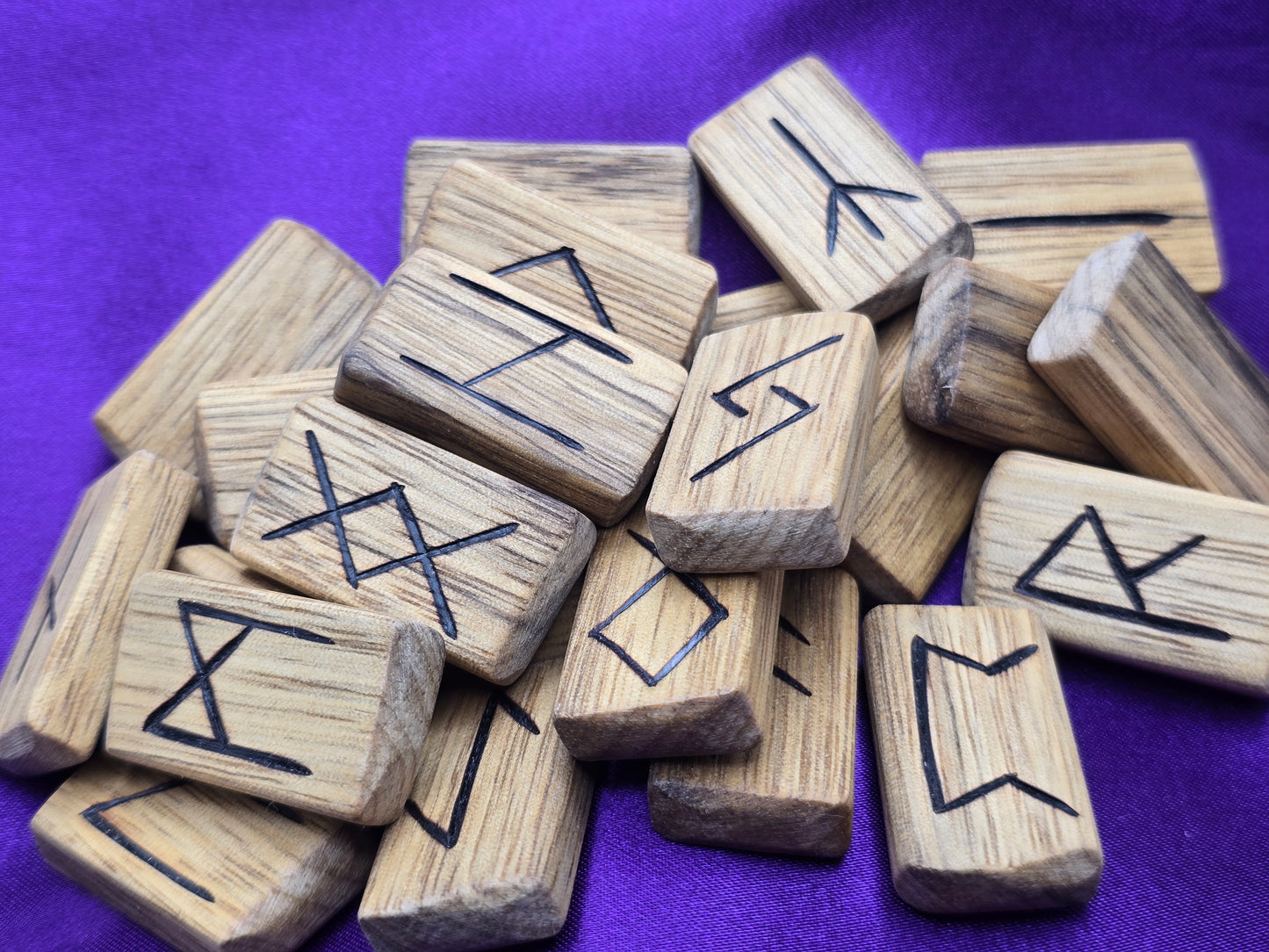 Black Limba Elder Futhark Runes