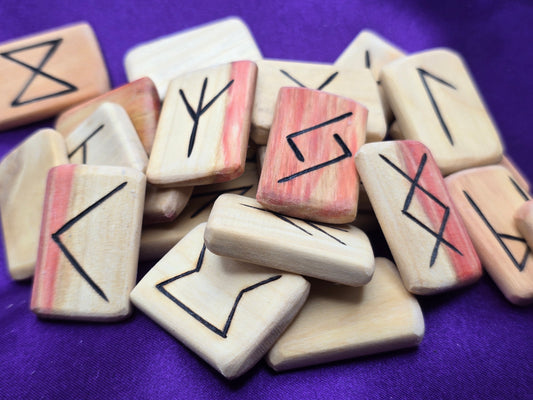 Elder Wood Elder Futhark Runes