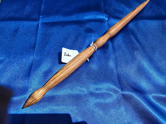 Zebra Wood Wand Traditional Length