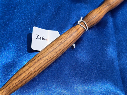 Zebra Wood Wand Traditional Length
